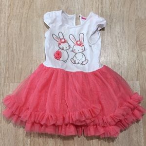 Adorable pink tulle bunny dress